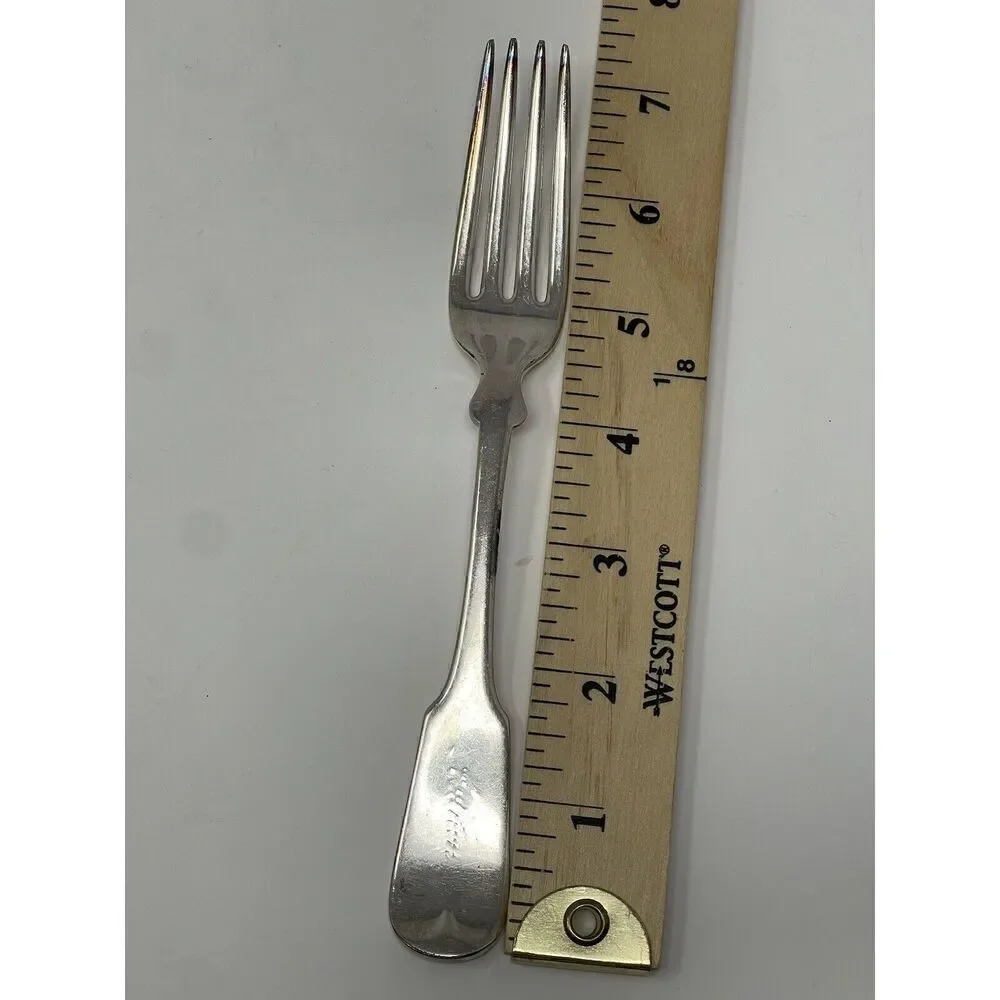 Rogers International Tipped 7 1/2” Dinner Forks Engraved Silverplate Set Of 3